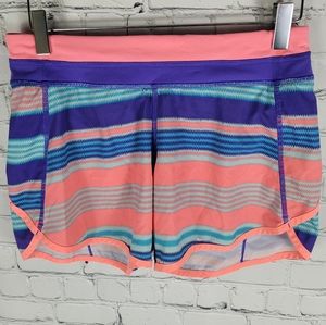 IVIVVA by LULULEMON | Relay Racer  striped lined athletic running gym shorts